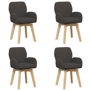 vidaXL Drehstuhl Esszimmer 4 stk. Boucl&eacute; Dunkelgrau 54 x 58 x 87 cm
