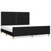 vidaXL Bettgestell ohne Matratze Schwarz 160x200 cm Stoff