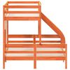 vidaXL Etagenbett 80x200/140x200 cm Wachsbraun Massivholz Kiefer