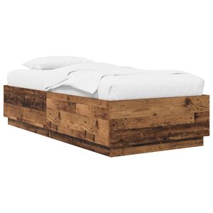 vidaXL Bettrahmen Altholz 80 x 200 cm Holzwerkstoff