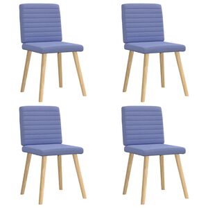 vidaXL Esszimmerst&uuml;hle 4 Stk. Jeansblau Stoff
