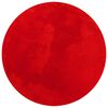 vidaXL Teppich HUARTE Kurzflor Weich und Waschbar Rot &Oslash; 160 cm