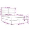 vidaXL Ottoman-Bett mit Matratze Creme 140x190 cm Stoff