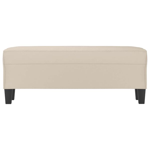 vidaXL Sitzbank Creme 100x35x41 cm Mikrofasergewebe