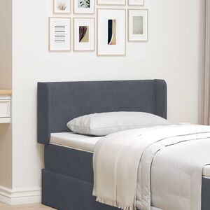 vidaXL Kopfteil Ohr Grau 40,5 x 40,5 x 4 cm Samt