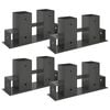 Hilfsmittel f&uuml;r Holzstapel 4 pcs Anthrazit 34 x 10 x 15 cm Stahl