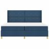 vidaXL Boxspringbett mit Matratze mit LED Blau 200 x 200 cm Stoff