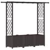 vidaXL Hochbeet mit Rankgitter und Dach Braun 162,5 x 40 x 136 cm PP