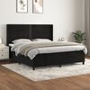 vidaXL Boxspringbett mit Matratze Schwarz 160x200 cm Samt