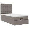 vidaXL Ottoman-Bett mit Matratze & LEDs Taupe 80x200 cm Stoff