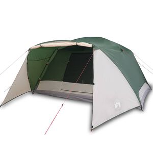 vidaXL Campingzelt mit Vorzelt 4 Personen Gr&uuml;n Wasserdicht