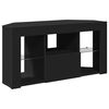 vidaXL Eck-LED-TV-Schrank Schwarz 100 x 40 x 50 cm Holzwerkstoff
