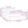 vidaXL Boxspringbett mit Matratze & LED Rosa 160x220 cm Samt