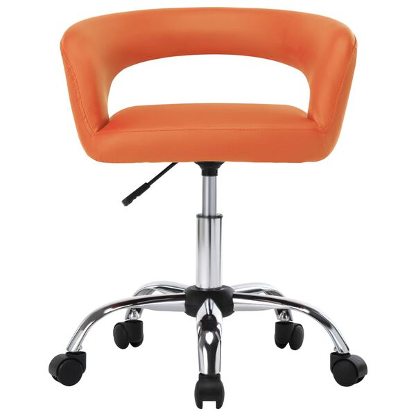 vidaXL Esszimmerst&uuml;hle 2 Stk. Orange Kunstleder