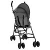 vidaXL Kinderwagen Hellgrau und Schwarz Stahl