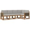 vidaXL Outdoor-Sofagarnitur 5 Stk. Nat&uuml;rlich und Hellgrau Polyester