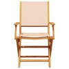 vidaXL 3-tlg. Bistro-Set Beige Stoff und Massivholz