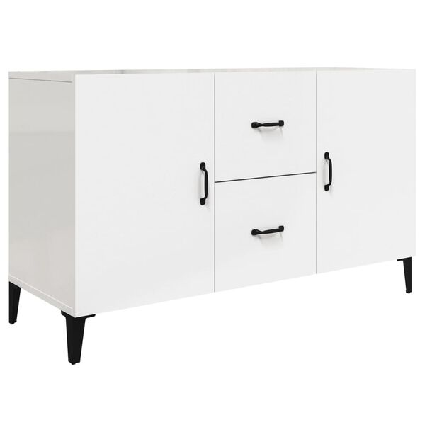 vidaXL Sideboard Hochglanz-Wei&szlig; 100x36x60 cm Holzwerkstoff