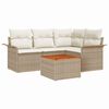vidaXL Gartensofa-set 5 Stk. Beige Poly-Rattan