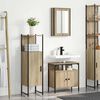vidaXL Badezimmermöbel-Set mit Regal mit Tür 3 pcs Braun Holzwerkstoff