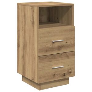 vidaXL Nachttisch mit 2 Schubladen Artisan-Eiche 36x36x68 cm