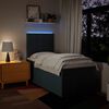 vidaXL Boxspringbett mit Matratze Blau 90x200 cm Stoff