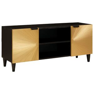vidaXL TV-Schr&auml;nk Schwarz und Gold 105 x 33 x 46 cm Holzwerkstoff