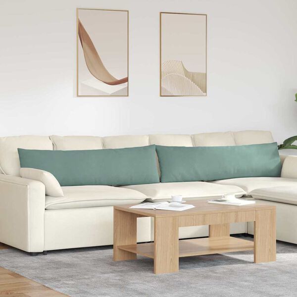 vidaXL Sofakissen 2 St&uuml;ck Meergr&uuml;n 145 x 40 cm Cordstoff