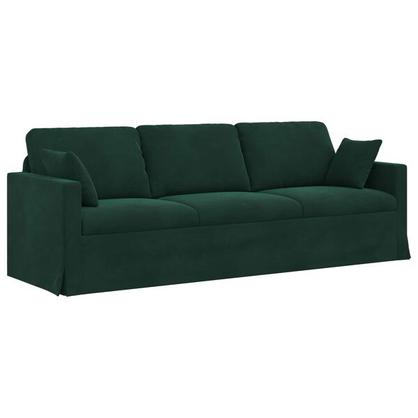 vidaXL Sofa Dunkelgr&uuml;n 228 x 78 x 80 cm Samt