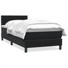 vidaXL Boxspringbett mit Matratze Schwarz 100x210 cm Samt