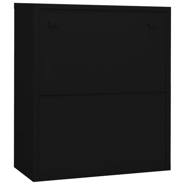 vidaXL Büroschrank Schwarz 90x40x105 cm Stahl