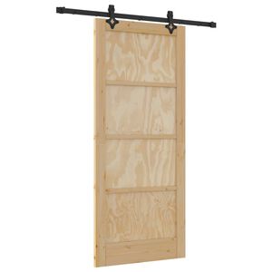 vidaXL Schiebet&uuml;r ORKDAL Natur 86 x 198,5 cm Massives Kiefernholz
