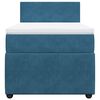 vidaXL Boxspringbett mit Matratze Blau 80x200 cm Samt