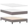 vidaXL Boxspringbett mit Matratze mit LED Taupe 120 x 190 cm Stoff