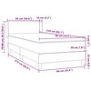 vidaXL Boxspringbett mit Matratze Dunkelblau 90x210 cm Samt