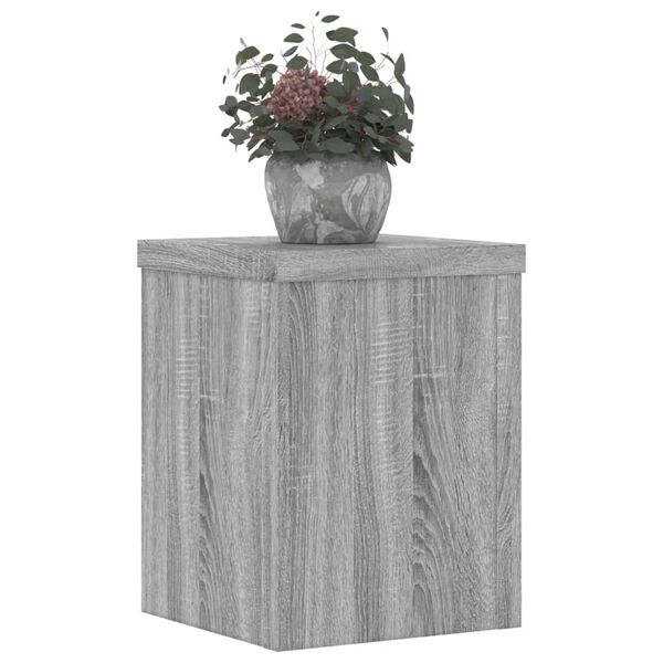 vidaXL Pflanzenst&auml;nder 2 Stk. Grau Sonoma 15x15x20 cm Holzwerkstoff