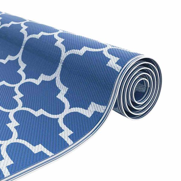 vidaXL Outdoor Teppich ARAKIL Blau 300 x 400 cm PP