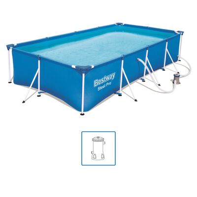 Swimmingpool-Set cm Steel Bestway Pro 56424 400×211×81 Rechteckig