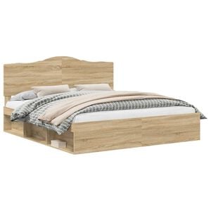 vidaXL Bettrahmen Sonoma 200 x 200 cm Massives Kiefernholz