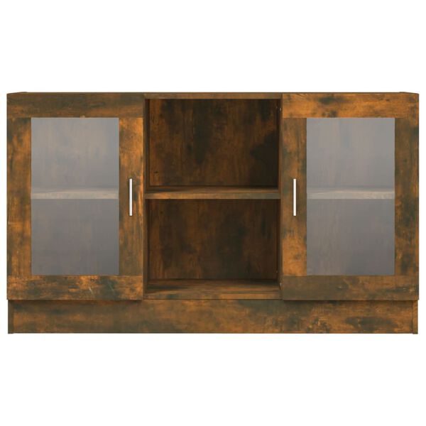 vidaXL Vitrinenschrank R&auml;uchereiche 120x30,5x70 cm Holzwerkstoff