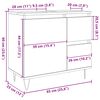vidaXL Waschbeckenunterschrank Betongrau 65x33x60 cm Holzwerkstoff