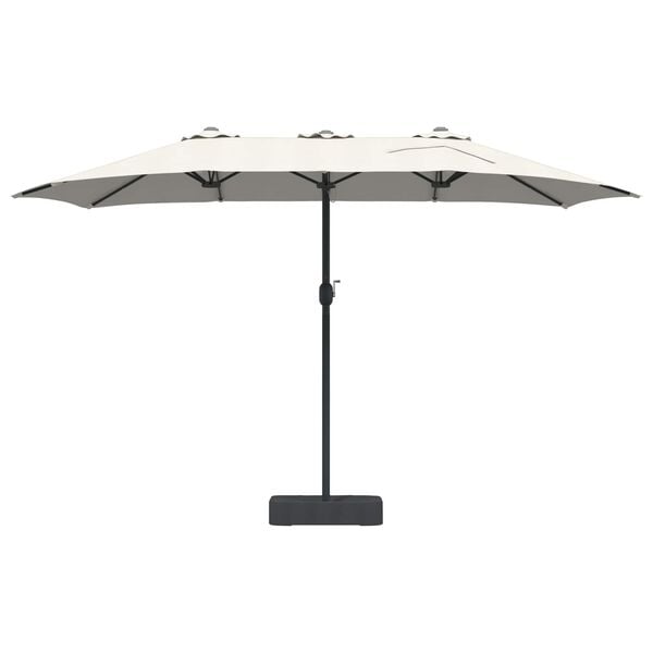 vidaXL Garten-Sonnenschirm Sand und Anthrazit 385 x 209 x 244 cm