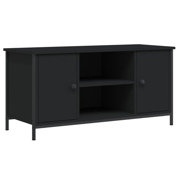 vidaXL TV-Schrank Schwarz 100x40x50 cm Holzwerkstoff