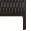 vidaXL Paravent 6-tlg. Schwarz Poly Rattan