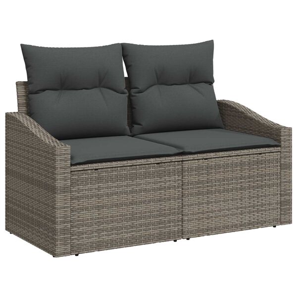 vidaXL Sofa Set mit Kissen 6 pcs Poly-Rattan