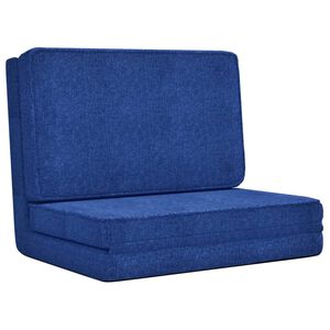 vidaXL Bodenstuhl Faltbar Blau Stoff
