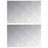 vidaXL Treppe Tritt 2 stk. 60 x 40 cm Silber Aluminium Rechtwinklig