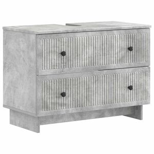 vidaXL Waschbeckenschrank EDE Betongrau 82 x 41 x 59 cm Holzwerkstoff