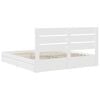 vidaXL Aufbewahrungsbett mit Kopfteil Wei&szlig; 200 x 200 cm Holzwerkstoff