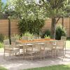 vidaXL Garten Essgruppe 9 pcs Beige Poly-Rattan